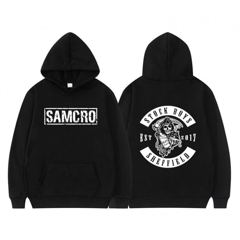2025 Sons of Anarchy SAMCRO Doppelseitig Drucken Streetwear Männe