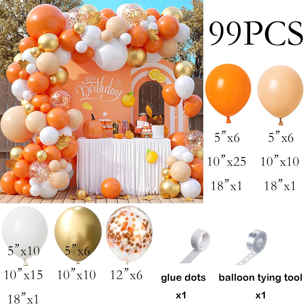 

Retro Skin Balloons Arch Kit Nude White Gold Orange Confetti Ballon Garland Birthday Party Baby Shower Wedding Decoration Globos AS Picture