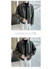 Unisex Retro Biker PU Leather Jacket with Double Zipper - Korean Style Light Luxury for Fall/Winter