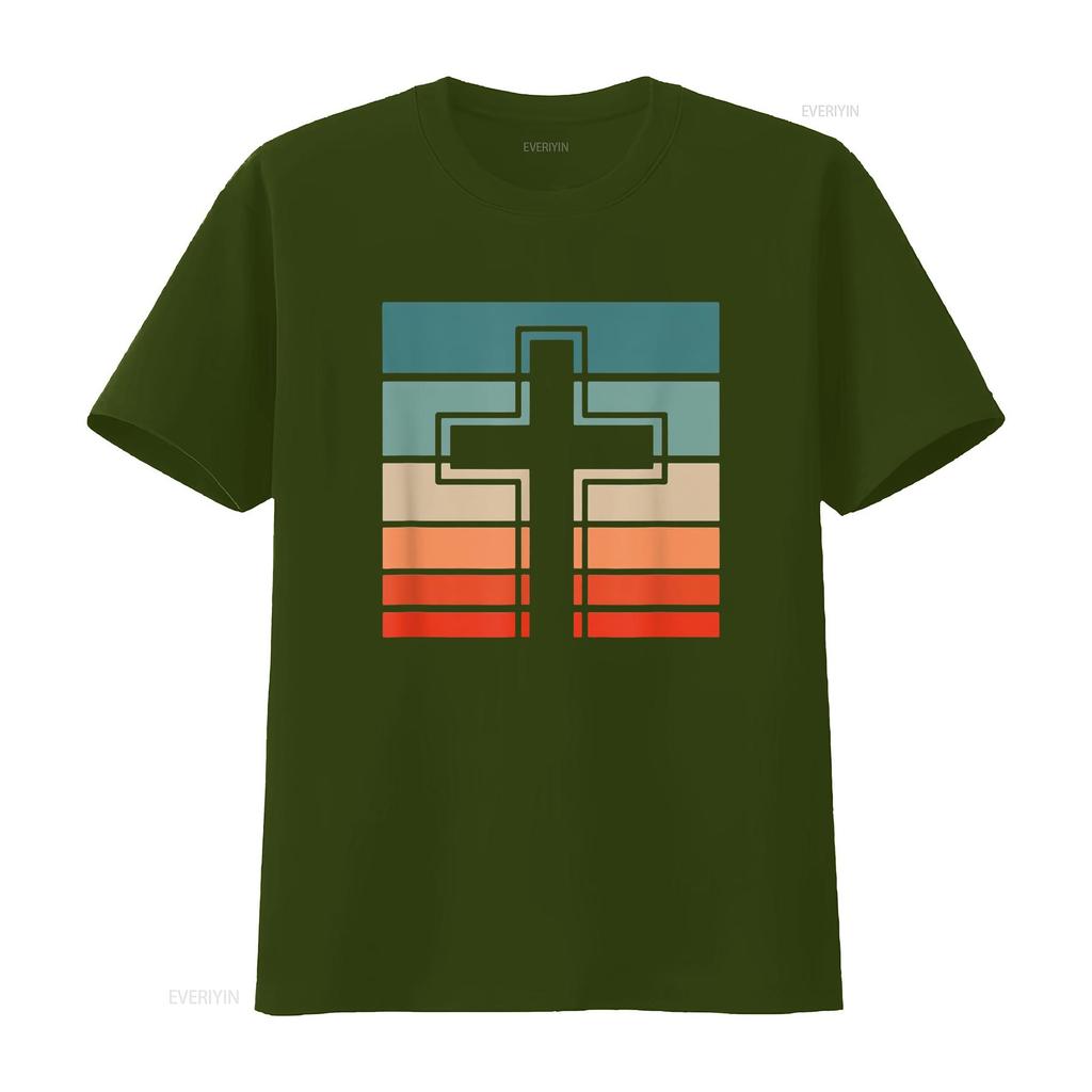 Jesus Cross Retro Style Vintage T Shirt vintage Washed Top For Everyday Wear Stylish Soft Comfortable graphic Stretched fashion