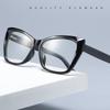 Optical Transparent Reading Glasses For Vision +1 +1.5 +1.75 +2 Fashionable Gray Eyeglasses Blue Light Filteringweight Sexy Cat-Eye Glasses Women