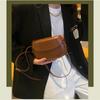 Pressure Case Bag Saddle Bag Women's Small Square Bag Solid Color Mobile Phone Bag Crossbody Bag