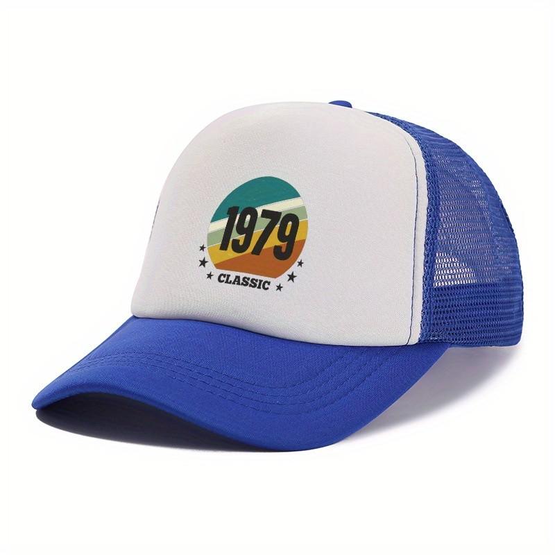 Classic Birthday Retro Trucker Hat Unisex Adjustable Polyester Mesh Snapback for Casual Outdoor Wear