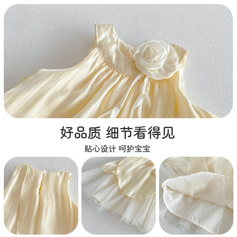 Summer Baby Girl 1st Birthday Dress Sweet Princess Infant Party Gown Elegant Toddler Sundress