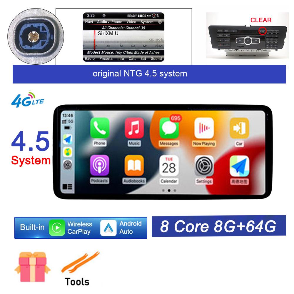 New 12.3" Android 14 For Mercedes Benz A Class W176 X117 X156 W463 2015-2018 Car Radio Stereo GPS Navigation Video 4G Lte