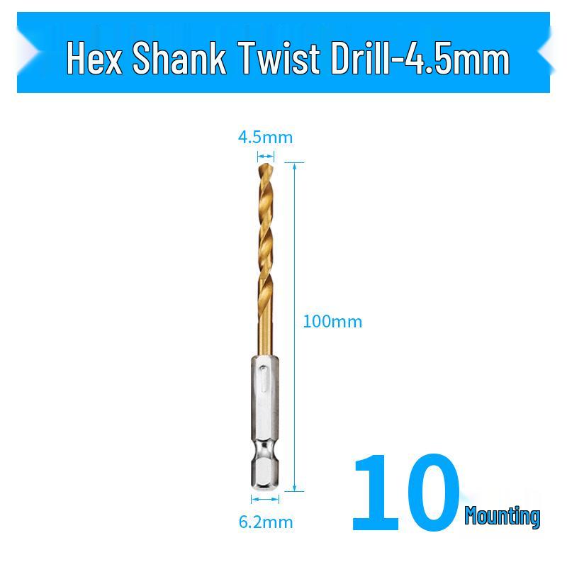 6.35mm Hex Shank Twist Drill Bit Set for Electric Screwdrivers and Pneumatic Tools