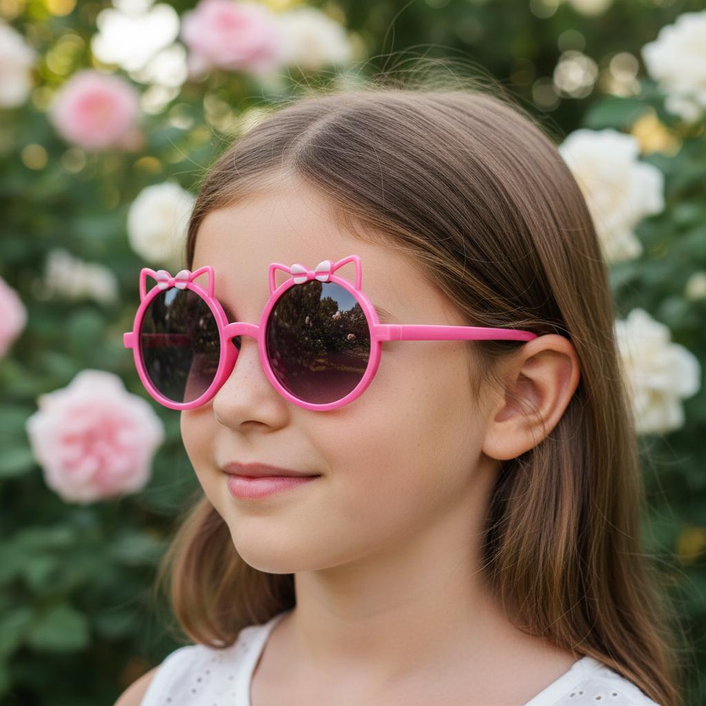 Baby Special Sun Protection Sunglasses, Cartoon Cat Ear Design, Uv400 Protection Kids Sunglasses 2342