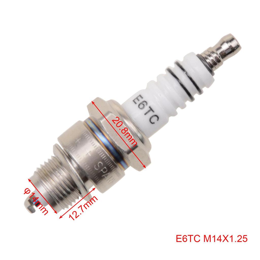 E6TC-F5TC-L7T-A7TC-D8TC Single-Pole Spark Plug for Motorcycles, ATVs, and Off-Road Vehicles