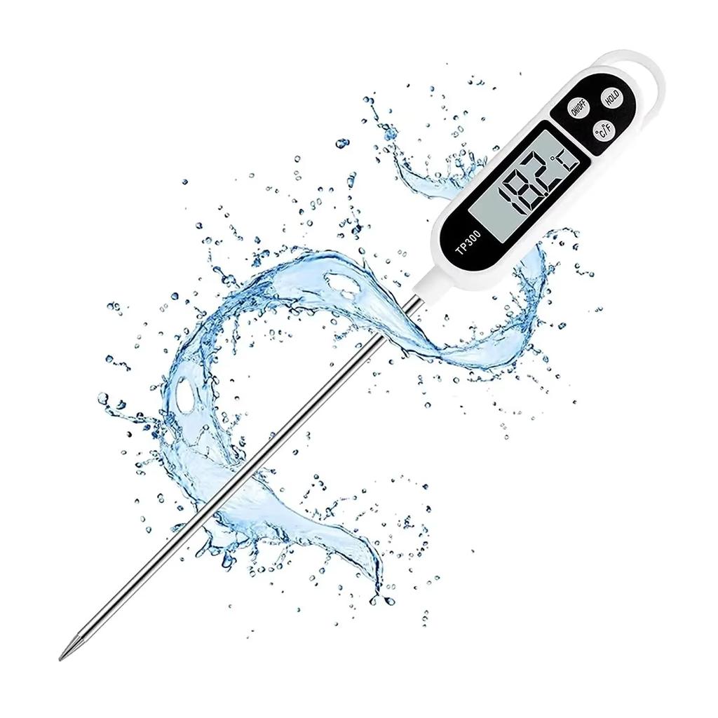 Food Thermometer Digital Real-Time Reading Meat and Beverage Thermometer with LCD Display and Probe Electronic Kitchen Thermomet
