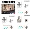 M12.1-1.25/1.5/1.75x 15mm Oil Drain Plug Oversize Piggyback Stainless Steel Self Tapping Oil Pan Thread Repair Kit with O-Ring 