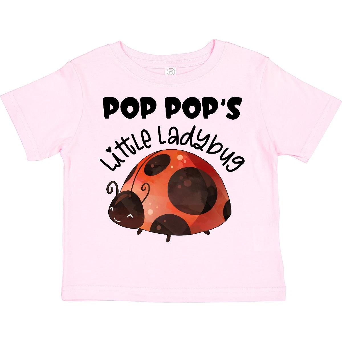 Inktastic Pop Pop s Little Ladybug Toddler T-Shirt Family Ladybugs Grandpa Cute 140