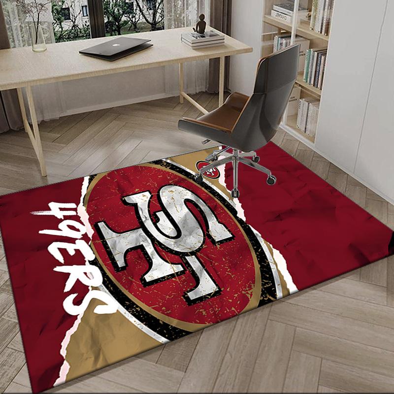 San Francisco Football Teppich, Küchenteppiche, Yogamatte, Rutschfeste Matten, Teppich für Badezimmer, Wohnzimmer Schlafzimmer, Camping Teppiche Weihnachtsgeschenk
