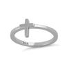 925 Sterling Silber Minimalistischer Kreuz Damenring