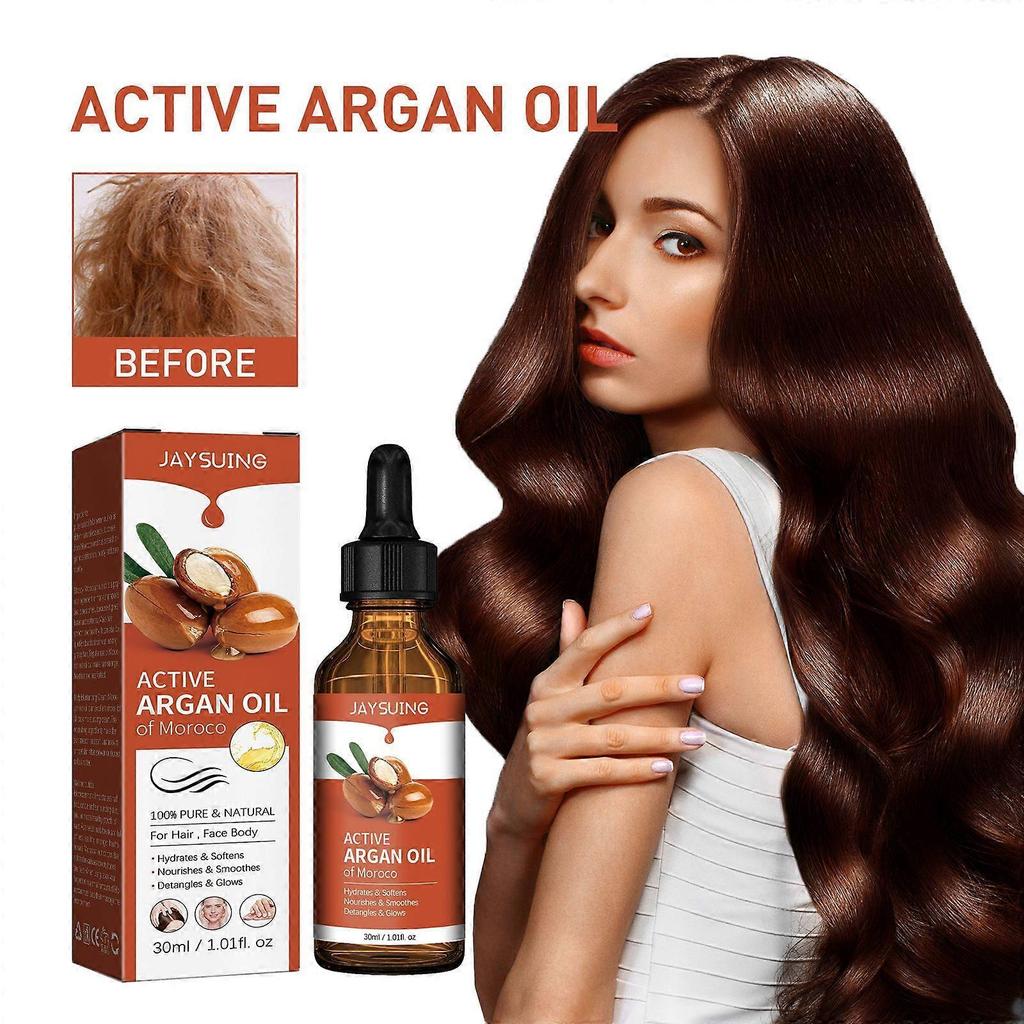 Jaysuing Argan Oil, Repair Dry Hair Supple Hair Moisturizing Care Essential Oil