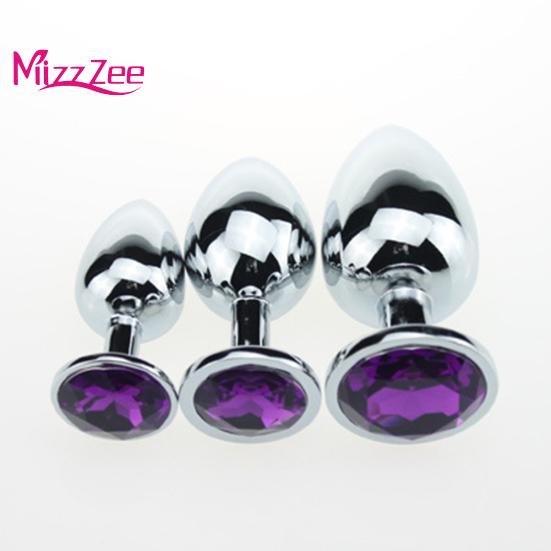 Mizz Zee Faux Penis Dildo Diamond Anal Plug Couple Vagina Massage Masturbation Sex