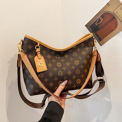 Bolso premium de gran capacidad para mujer, nuevo, estampado retro, correa ancha para el hombro, bolso de hombro para mujer, bolso cruzado