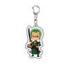 Portachiavi Ciondolo in Acrilico Anime One Piece Luffy Chopper Zoro Roronoa Accessorio per Zaino Alta Qualità Bel Design