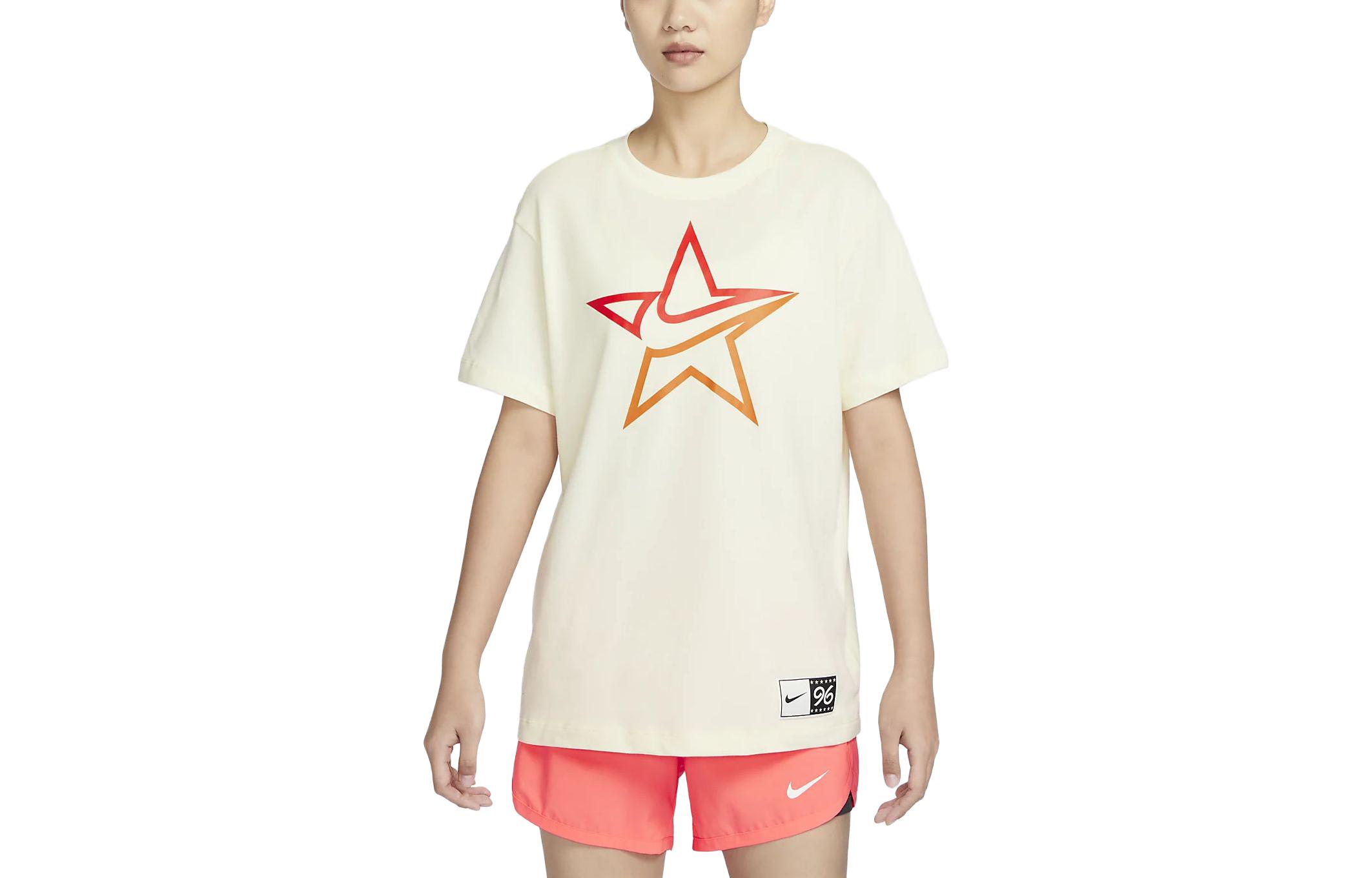 

Nike Drop Shoulder Sleeve T Shirt Women s Coconut Milk FD5061-113 M