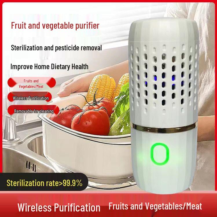 Automatic Wireless Fruit & Vegetable Washer: Portable Capsule for Pesticide and Residue Removal, Sterilization, and Disinfection