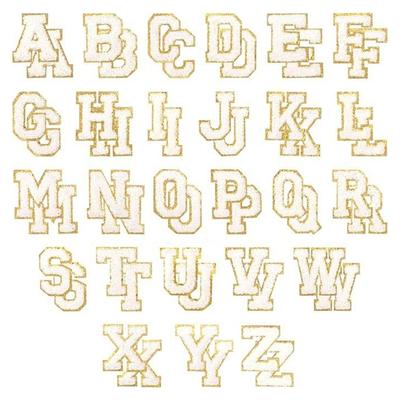 1 Set Letter Embroidered Patches A-Z Varsity Letter Sticker Letter Patches Repair Patches Sewing Patches for Clothes Bag