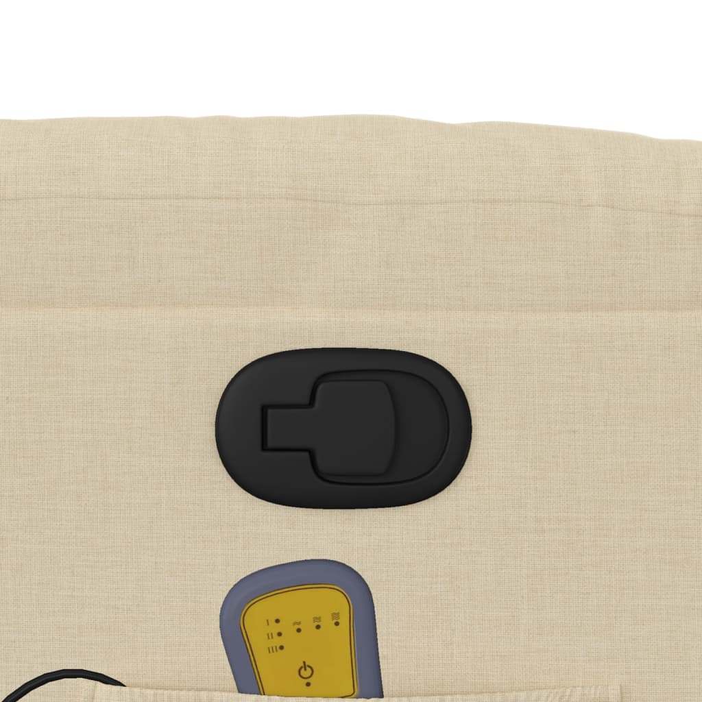 Massage Relax Chair Cream Colored Fabric