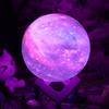 3D Moon Lamp with USB Charging, Remote Control, and Painted Planet Design - Creative Starry Sky Night Light Table Lamp.