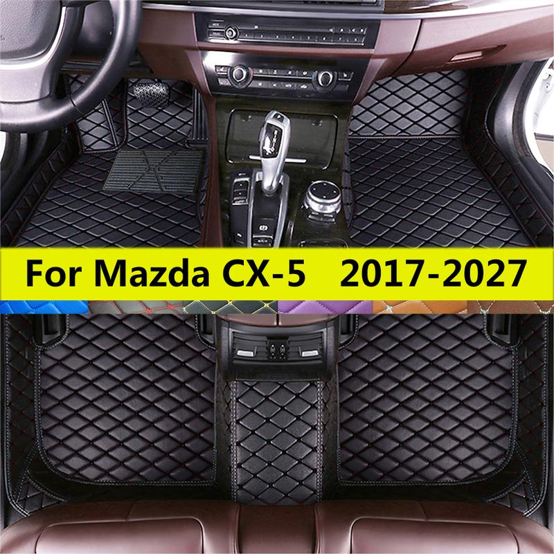 Car Floor Mats Fit For Mazda CX-5 CX5 KF SUV 2027 2026 2025 2024      2018 2017 Auto Leather Foot Pads Rugs