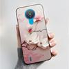 For Nokia 1.4 TA-1322 Nokia 3.4 TA-1288 TA-1285 TA-1283 Case Fashion Flower Painted Phone Casing Black Soft Silicone Back Cover