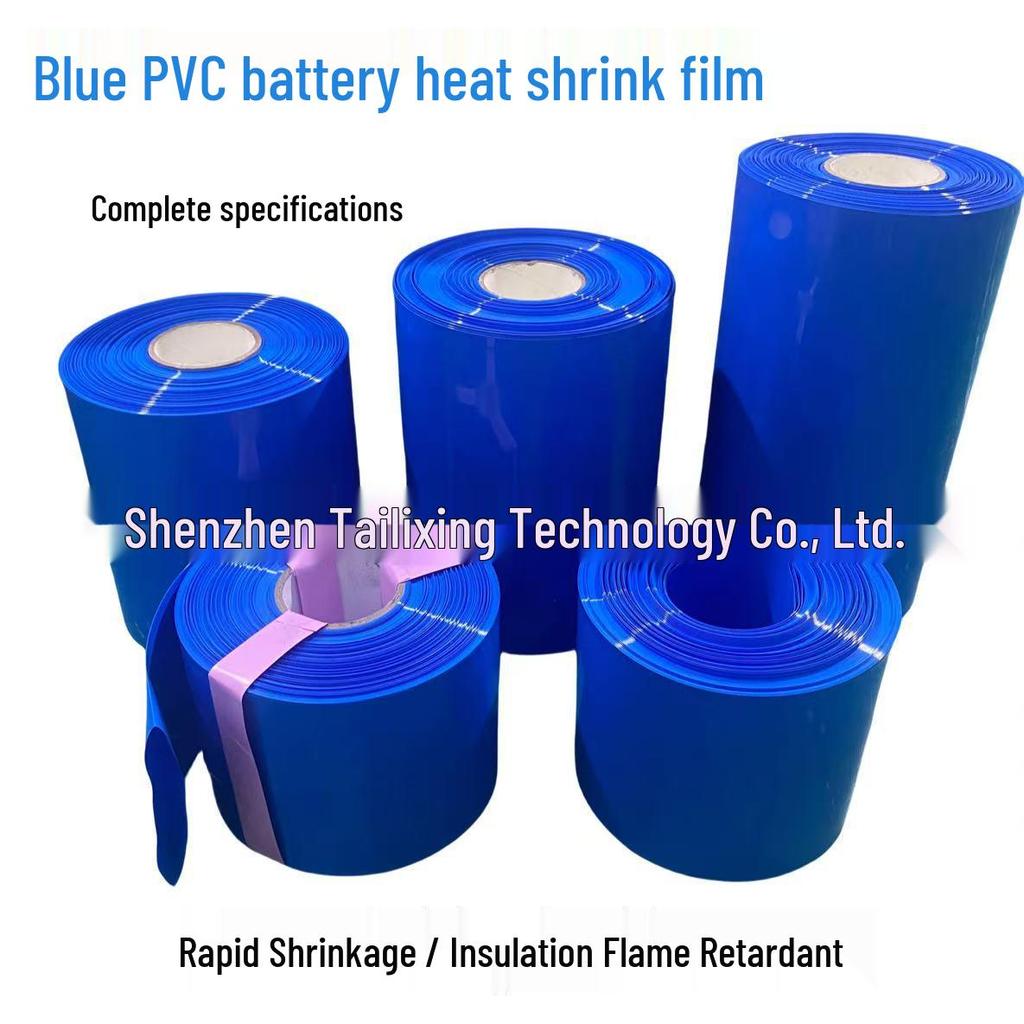 Blue PVC Heat Shrink Tube for Battery Sleeve and Mobile Power Pack Encapsulation