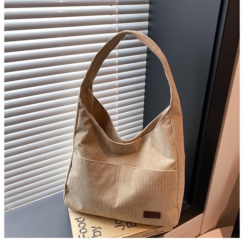 Corduroy bag women's large-capacity new autumn and winter versatile casual shoulder bag student tote bag
