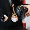 Handmade Sheepskin Chinchilla Real Leather Bag Charm KeyChain Kawaii Animal Bags Backpack Charms Couple Jewelry Bag Accessories