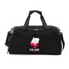 Poland Flag Printed Large Capacity Duffle Bags with Shoe Compartment Sports Fitness Basketball Bags for Women Men Yoga Bag