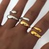 Stainless Steel Geometric Open Ring – European & American Design