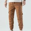 Four Seasons New Slim Casual Trousers Simple Leisure Pure Colour Spell Leather Trousers Micro Elastic Youth Popular Trousers