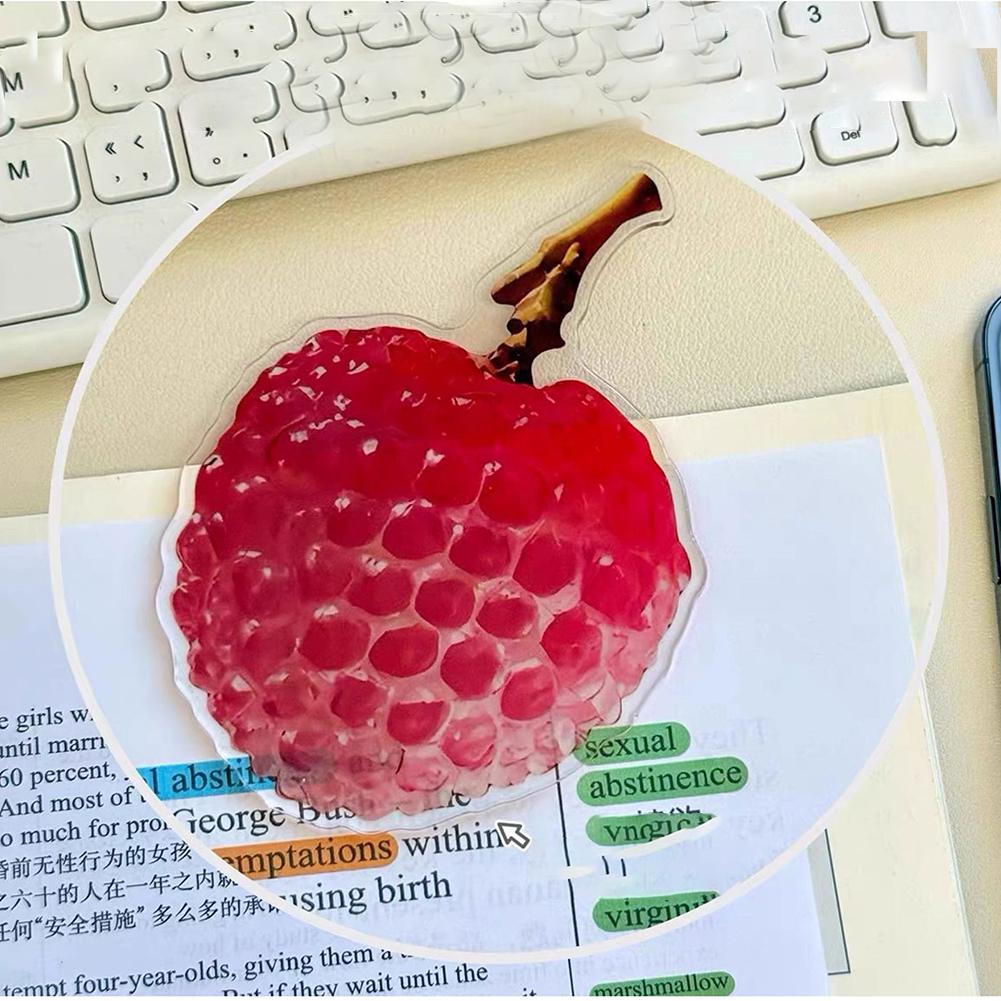 Creative Fruit Slice Bookmark with Simulation Funny Design Sense for INS Fixed Book Photography Cartoon Cute Note Bookmark