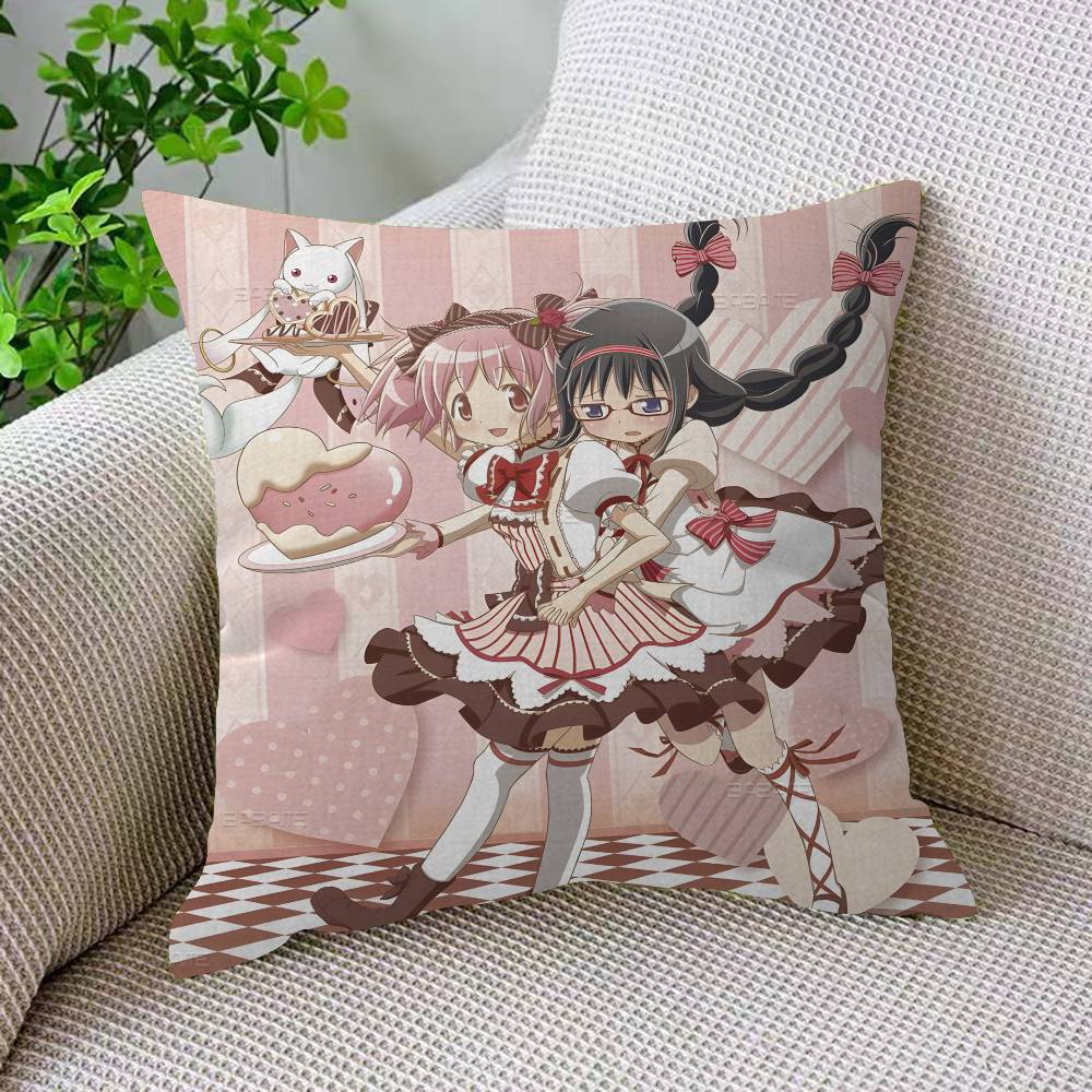 Puella Magi Madoka Magica Nap Anime Pillow Gift Home Office Decoration Bedroom Sofa Car Cushion Cover Case 45x45