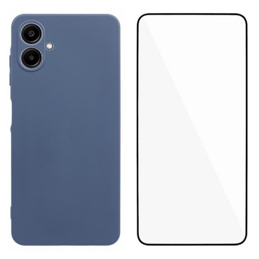 

WANLONFENG RB2 Series for Samsung Galaxy A06 4G Case TPU Phone Cover with Screen Protector Lavender Grey