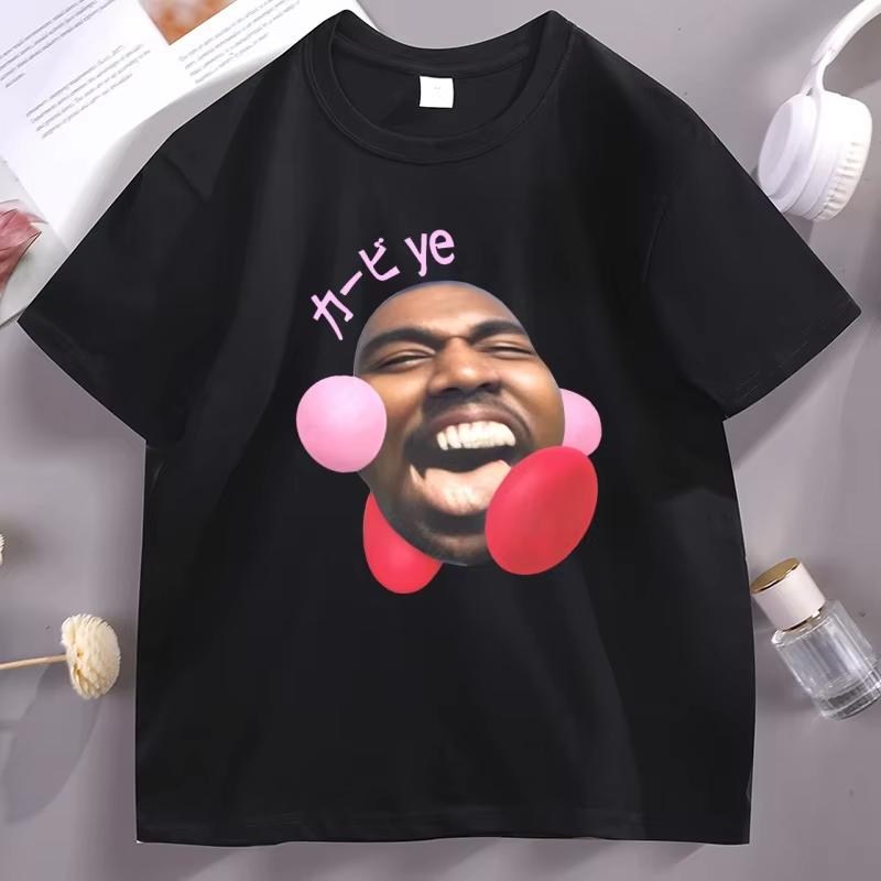 Funny Kirbye Graphic TShirt Kanye Parody Meme T Shirt Unisex Casual Cotton Comfortable T Shirts Soft Short Sleeve Male Clothes 2XL