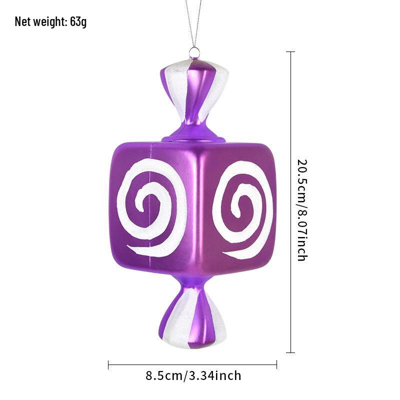 Electroplated Candy Pendants for Christmas Tree Decorations and Photography Props