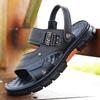 2025 summer new men's sandals middle-aged and elderly shoes wear dad shoes dual-purpose cool slippers