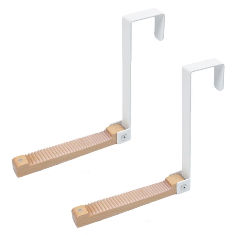 Innovative Foldable Over Door Hooks With Nonslip Protections Sturdy Wooden Hanger For Bathroom Bedroom Organization