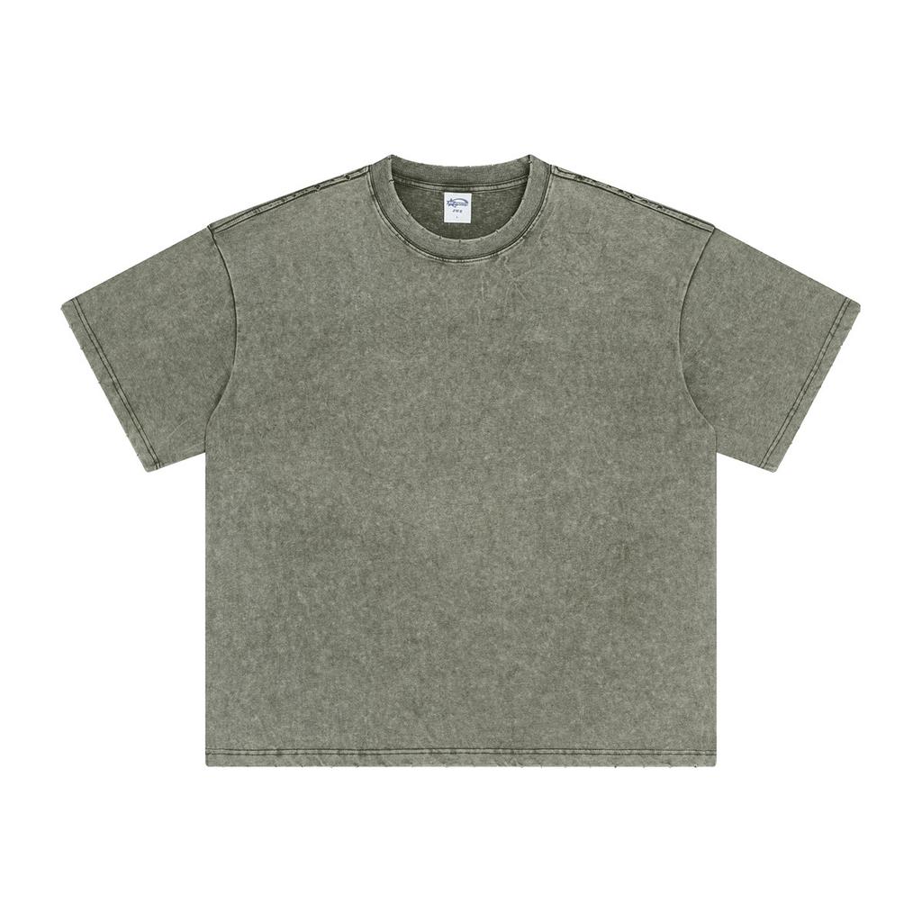 T-shirt délavé 100 % coton 275 g/m², motif personnalisé, pour homme