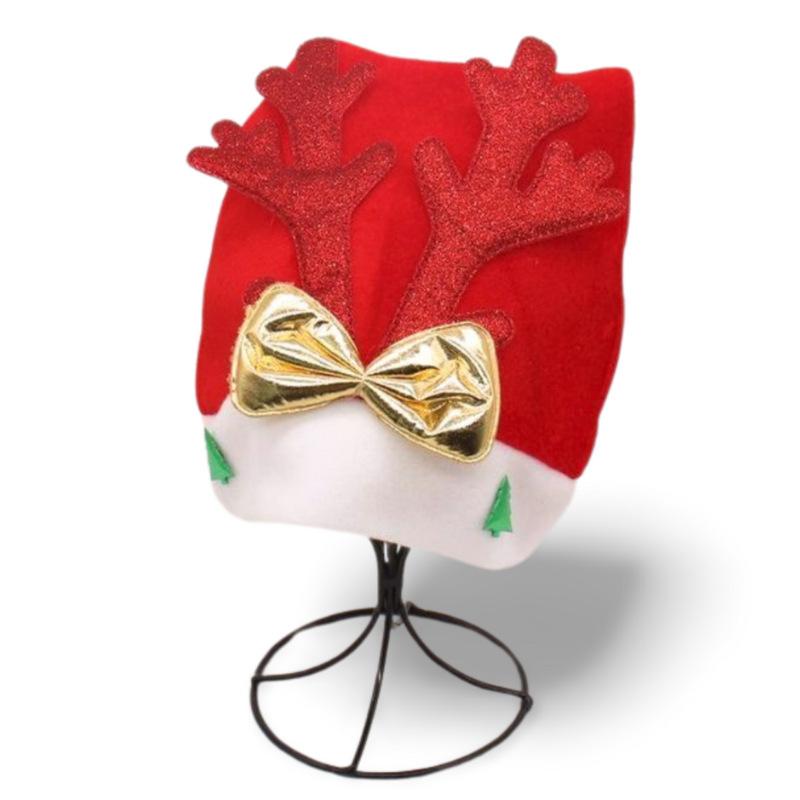 Antlers Bow Christmas Hat For Festival Scene Snowman Hat Atmosphere Venue Decoration Prop Hat