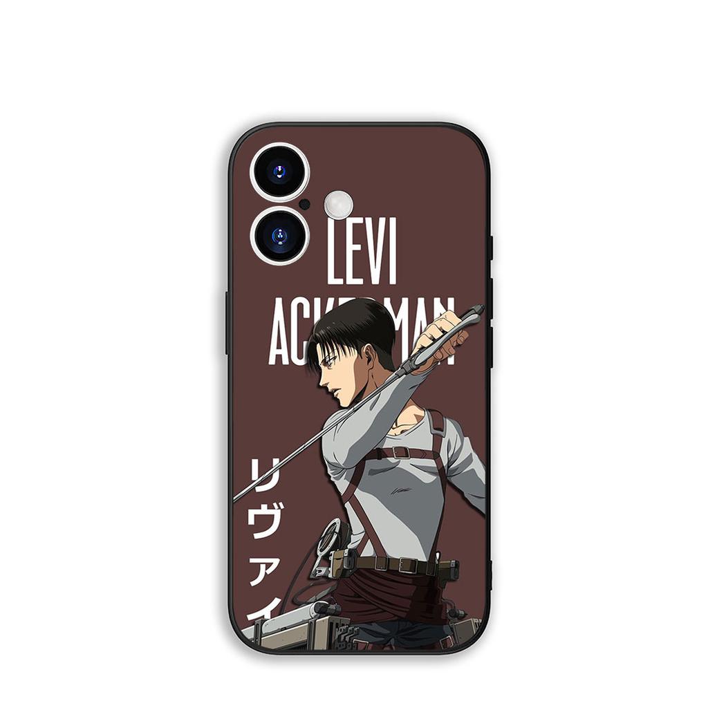 Phone Cover Levi Attacks on titan Eren Jaeger for Apple iPhone 16 15 14 Plus 13 12 Mini 17 Pro Max + ProMax 16E Air 15+ Case