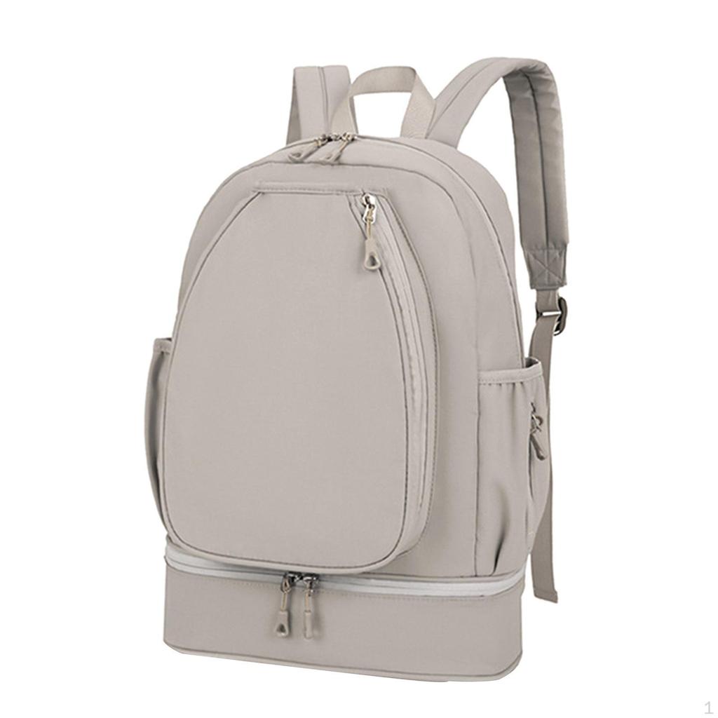 Tennis Pocket Backpack Large Capacity Back Pack with Shoe Compartment Duffel for Workout Pickleball