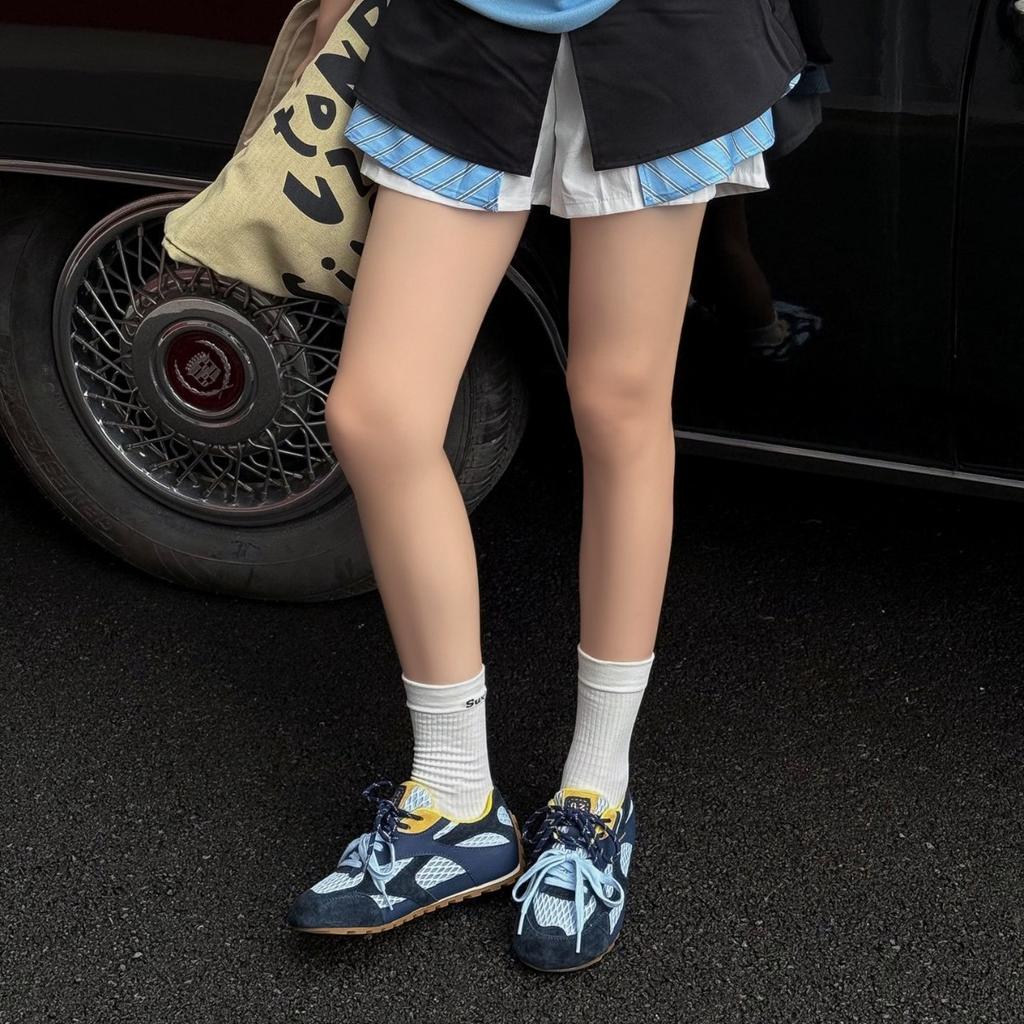 Niche splicing casual women's summer new thick-bottomed mesh surface breathable and versatile sports outdoor non-slip