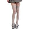 Fishnet Thigh High Stockings With Delicate Lace Edging And Comfortable Nylon Fabric Mesh Over Knee Long Socks For Women