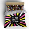 Bold Motivational Stripes Bedding Duvet Cover Set Duvet Cover Pillowcases  (1*Duvet Cover 2*Pillowcases, without duvet insert)