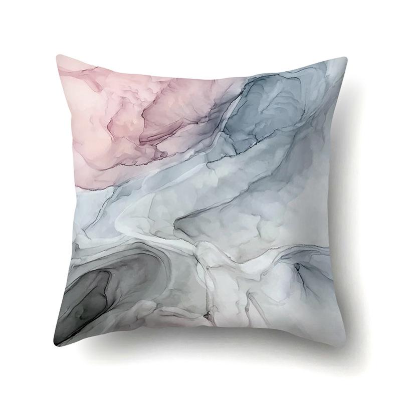 Nordic Modern Abstract Ins Style Polyester Pillow Case Car Decoration Home Printed Waist Cushion Pillow Case