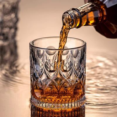 330ml/360ml Exquisite Wine Glass Elegant Whiskey Glass Bar Transparent Foreign Wine Glass Personalized Drinkware Lemon Water Cup